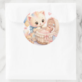 Cute Baby Shower Sticker | Tumble Watercolor