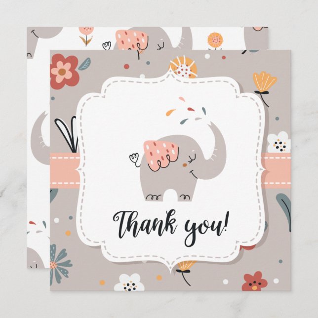 Cute Baby shower thank you Postcard (Front/Back)