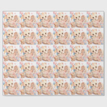 Cute Baby Shower Wrapping Paper | Tumble Watercolo