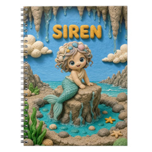 Cute Baby Siren, Mythical Notebook