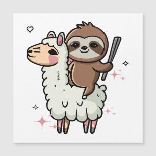 Cute Baby Sloth and Llama