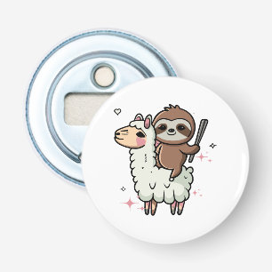 Cute Baby Sloth and Llama  Bottle Opener