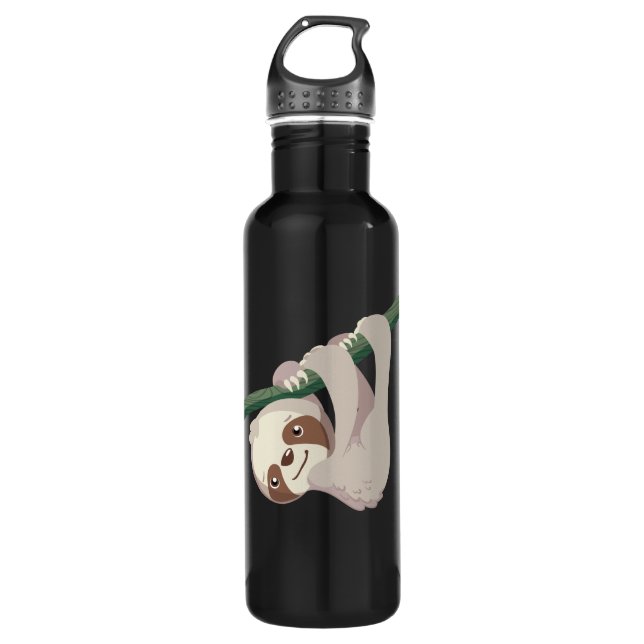 Cute Baby Sloth on a Branch 710 Ml Water Bottle (Front)