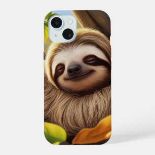 Cute Baby Sloth "Rest Deeply, dream sweetly" sweet iPhone 15 Case