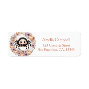 Cute Baby Spider Halloween  Return Address Label