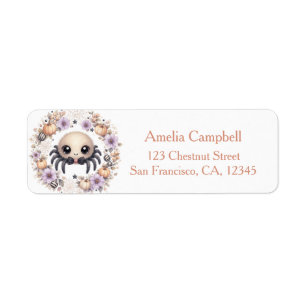 Cute Baby Spider Halloween Return Address Label