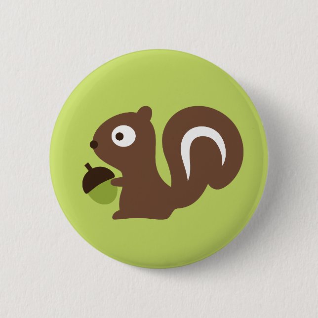 Cute Baby Squirrel Design 6 Cm Round Badge (Front)