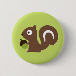 Cute Baby Squirrel Design 6 Cm Round Badge