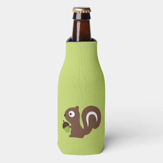 Cute Baby Squirrel Design Bottle Cooler (Bottle Front)