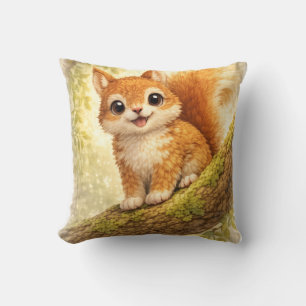 Cute Baby Squirrel Kawaii Woodland Animal Nursery Cushion