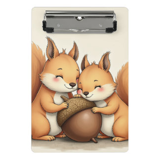 cute baby squirrel mini clipboard