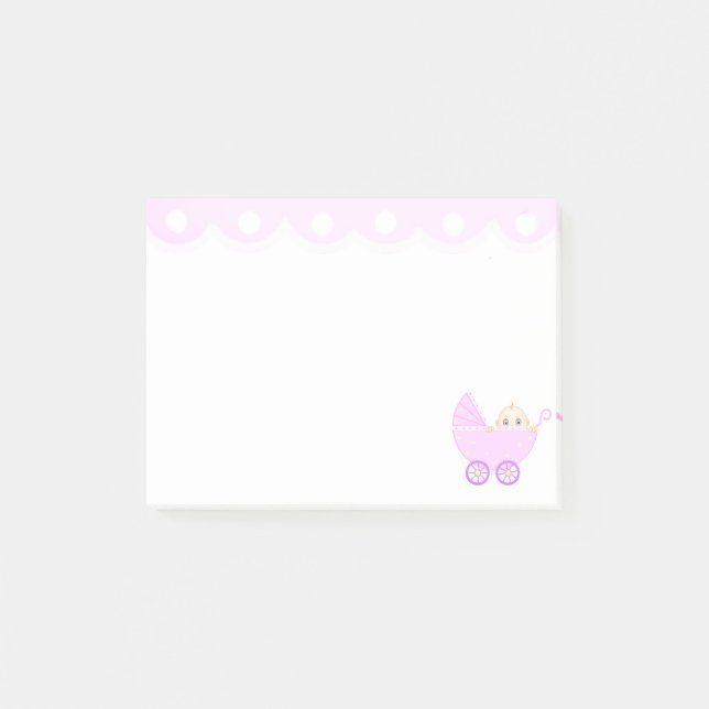 Cute Baby Stroller Post-it Notes (Front)