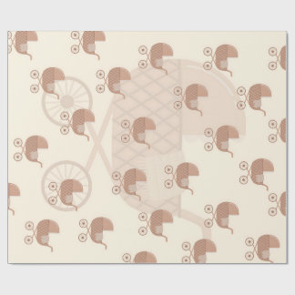 Cute Baby Stroller Wrapping Paper