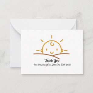Cute Baby Sunrise Thank You Card