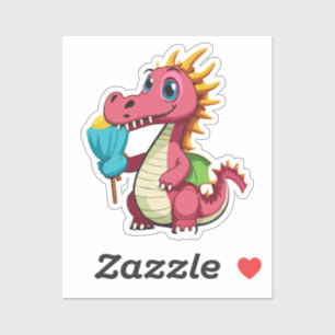 Cute Baby Sweet Dragon With His Favourite Candy