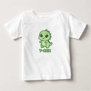 Cute Baby T-Rex Dinosaur Chibi Illustration T-Shirt