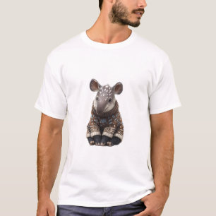 Cute Baby Tapir in Cosy Knitted Sweater