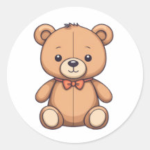 cute baby teddy bear artline sticker