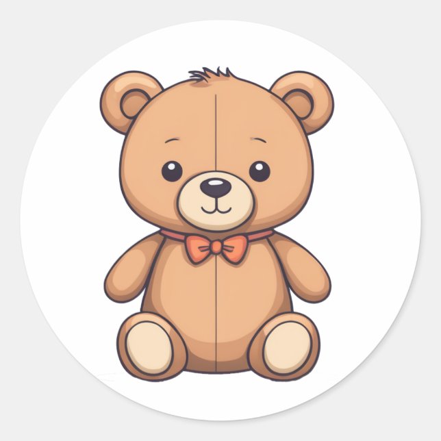 cute baby teddy bear artline sticker (Front)