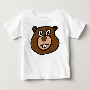 Cute Baby Tee Shirt Beaver