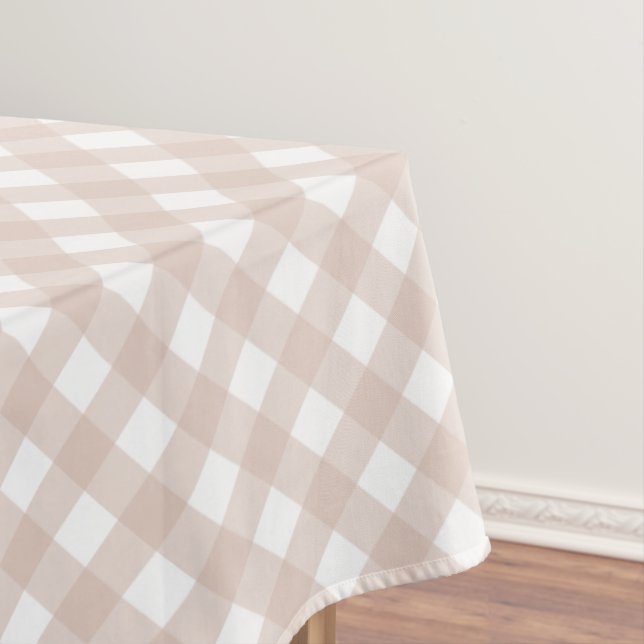 Cute Baby Thanksgiving Gingham Pattern Tablecloth (In Situ)