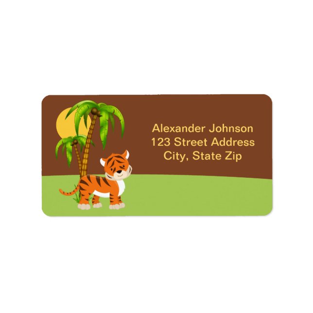 Cute Baby Tiger Address Label (Front)