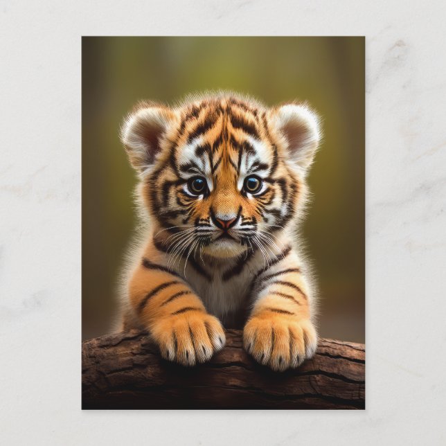 Cute Baby Tiger Postcard (Front)
