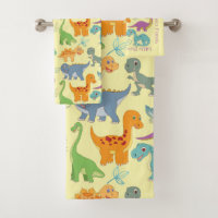 Cute baby toddler dinosaurs collage pattern