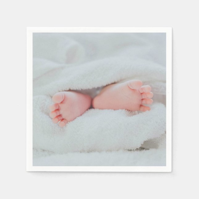Cute Baby Toes and Feet Napkin (Front)