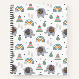 Cute Baby Toy Pattern Notebook