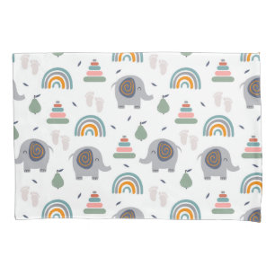 Cute Baby Toy Pattern Pillowcase