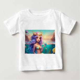 Cute baby tshirt with beautiful picture of mermaid
