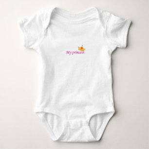 Cute baby undershirt with phrase (My Princess) on Bodysuit