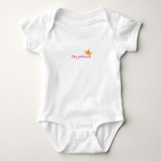 Cute baby undershirt with phrase (My Princess) on Bodysuit