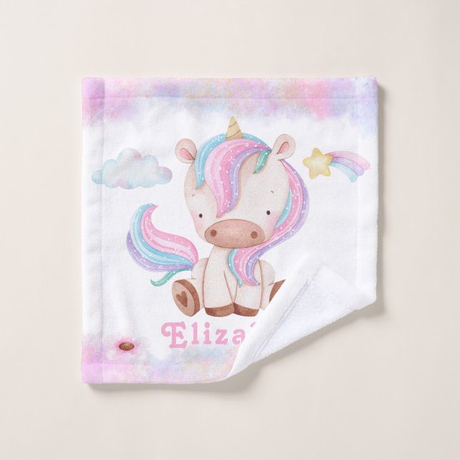 Cute Baby Unicorn Kids Wash Cloth (Wash Cloth)