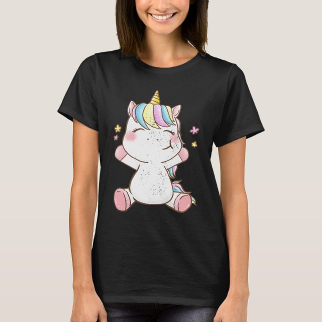 Cute Baby Unicorn Magical Unicorns Fantasy Animal  T-Shirt (Front)