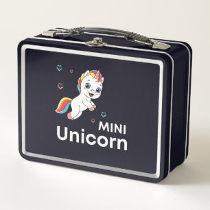 Cute baby unicorn Modern      Metal Lunch Box