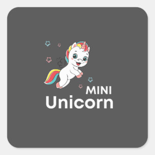 Cute baby unicorn Modern Square Sticker