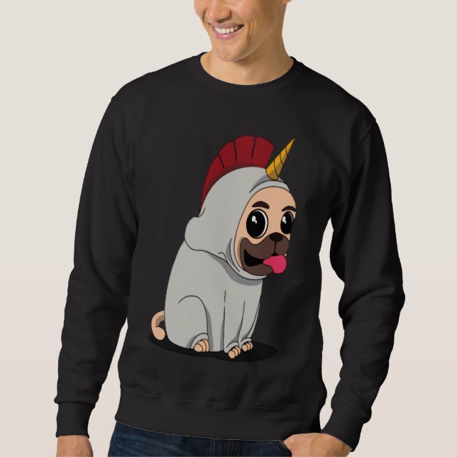 Cute Baby Unicorn Pug Dog Classic T-Shirt 501 Sweatshirt (Front)