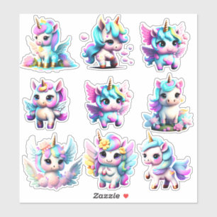 Cute baby unicorn  rainbow colour