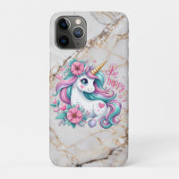 Cute Baby Unicorn With Flowers for Women & Girls