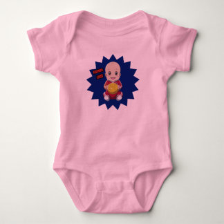 Cute baby wearing football player outfit bodysuit