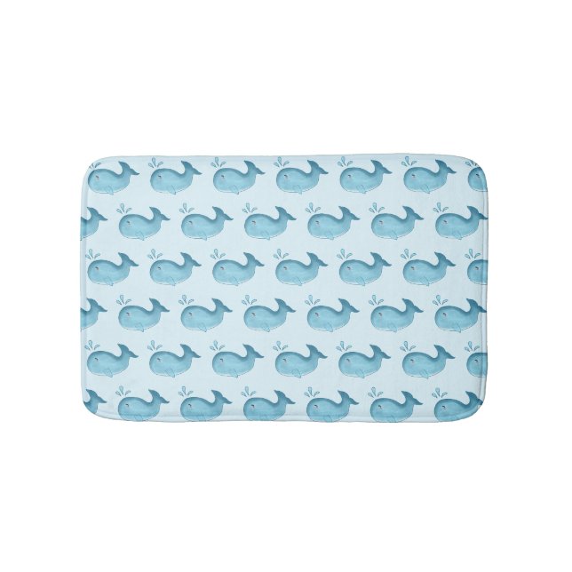 Cute Baby Whale Bath Mat (Front)