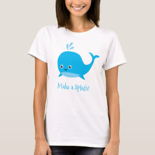 Cute Baby Whale Make a Splash T-Shirt