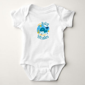 Cute Baby Whales Ocean Animal Baby Bodysuit