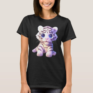 Cute Baby White Tiger Cub Art Item For Children Ki T-Shirt