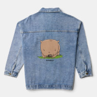 Cute baby wombat cartoon illustration