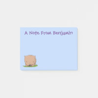 Cute baby wombat cartoon illustration