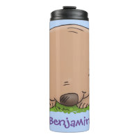 Cute baby wombat cartoon illustration