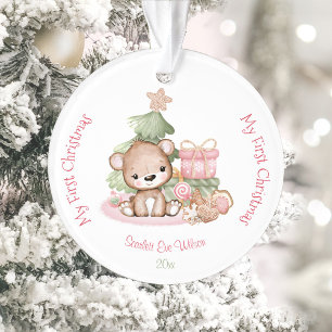 Cute Baby's First Christmas Ornament Acrylic